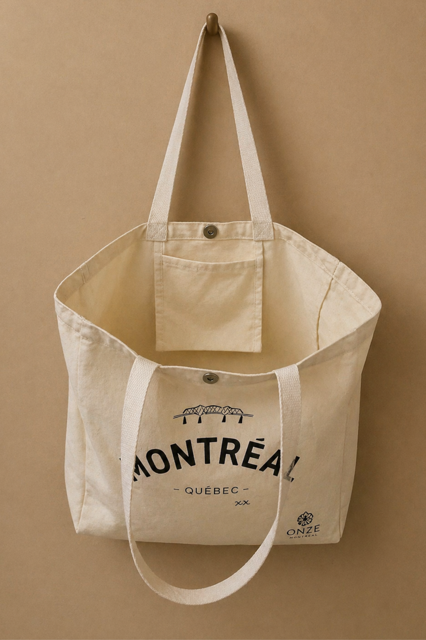 Tote Bag Montreal Quebec Illustration Canvas