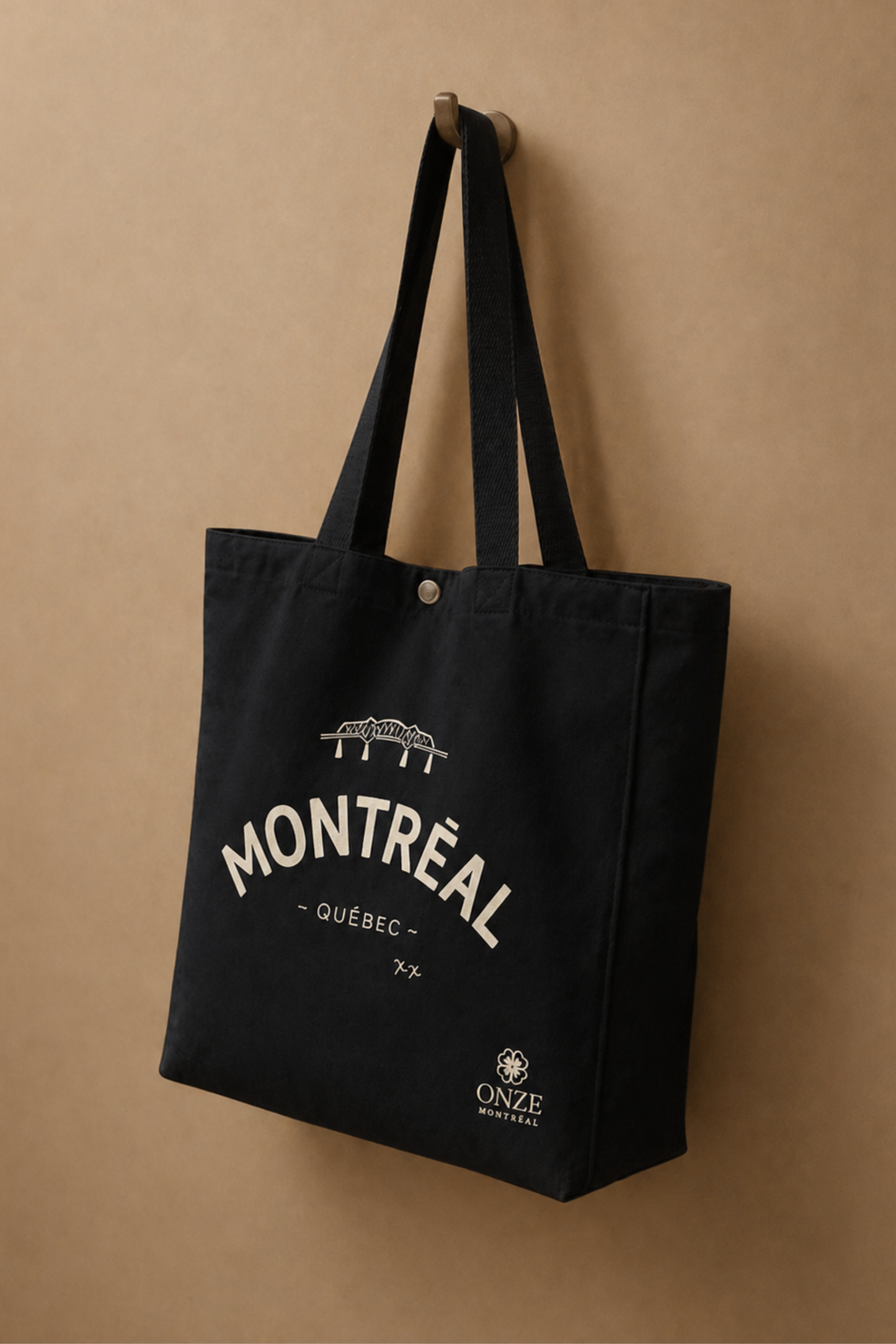 Tote Bag Montreal Quebec Illustration Canvas