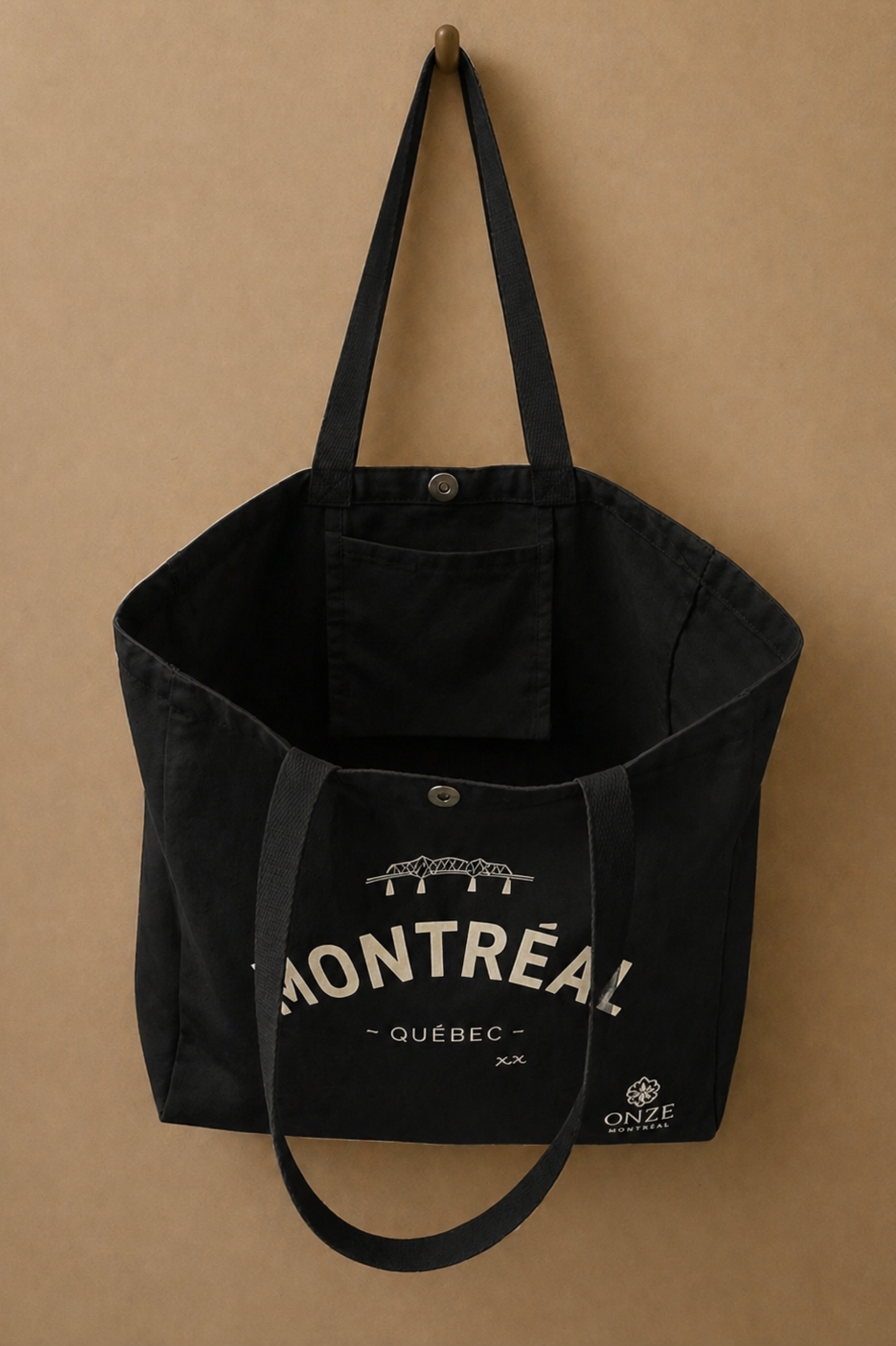 Tote Bag Montreal Quebec Illustration Canvas