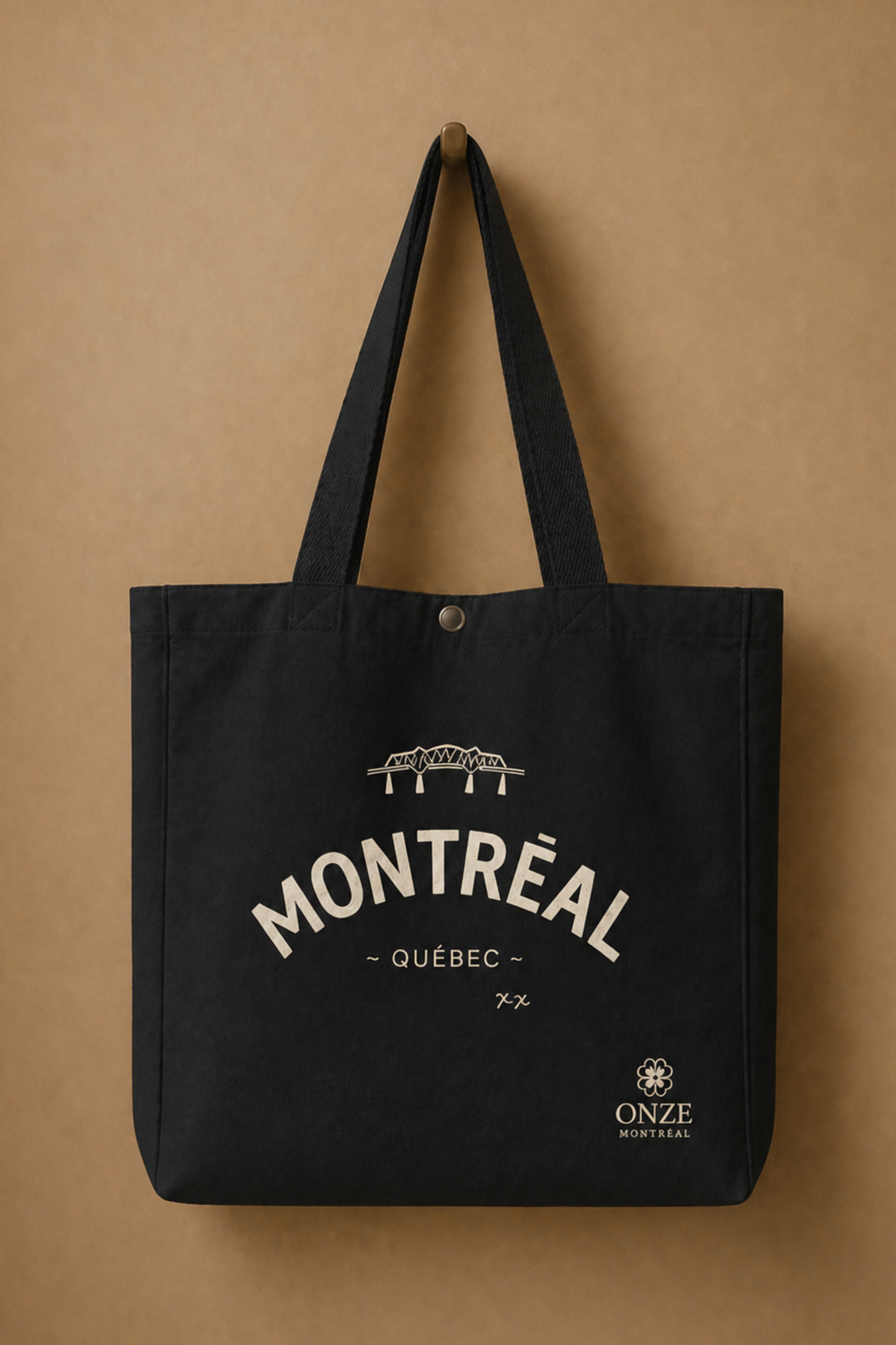 Tote Bag Montreal Quebec Illustration Canvas