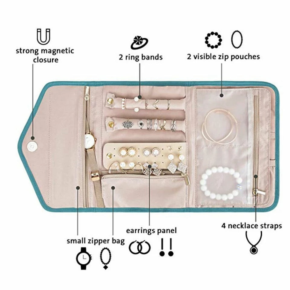 Travel Clutch Jewellery Case - Velora Luxury Fashion