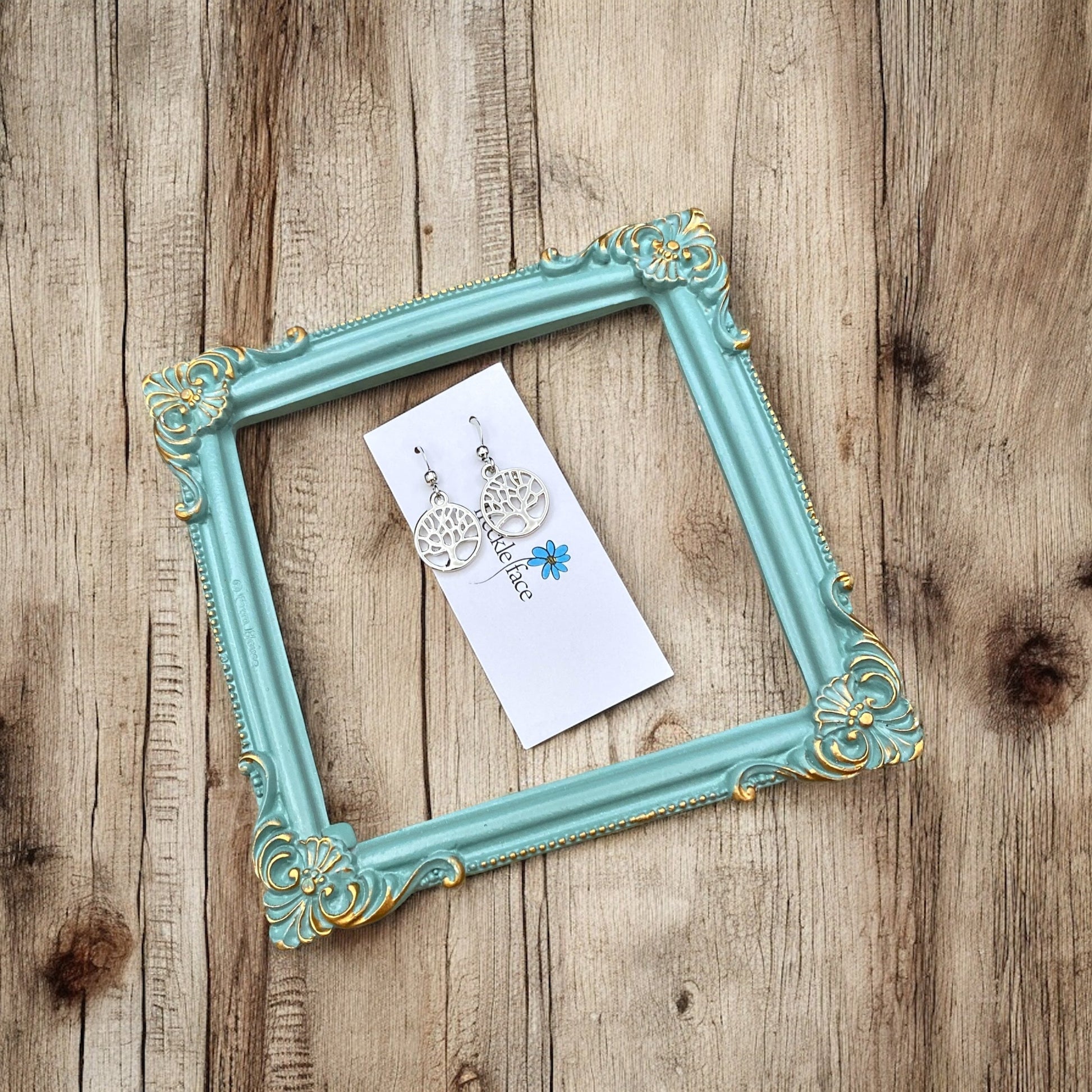 Tree Silhouette Dangle Earrings – Matte & Polished Silver Options - Velora Luxury Fashion