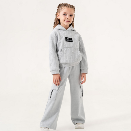 Trendy Cargo Girls Casual Set - Velora Luxury Fashion