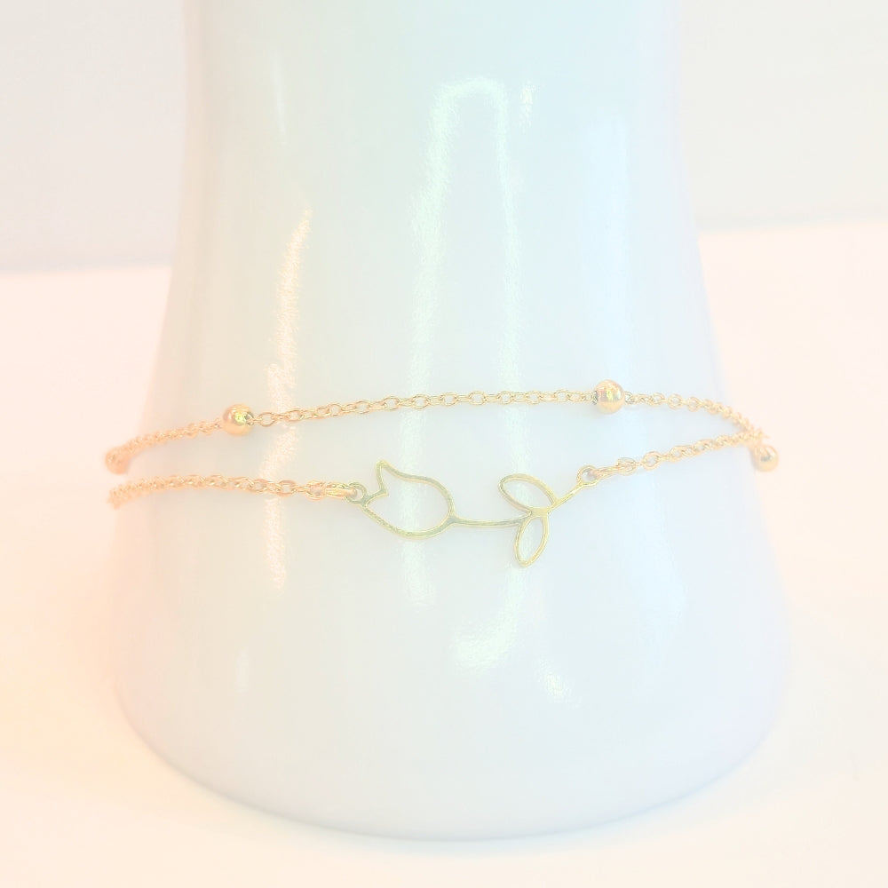 Tulip Anklet (Gold) - Velora