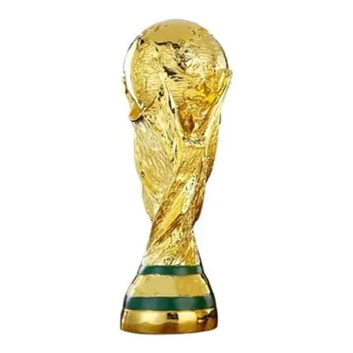 DAOIDE 2022 World Cup Trophy Real Size World Cup Trophy Replica Resin Soccer Collectibles World Series Trophy Sports Fan Trophy Gold Bedroom Office Desktop Decor (5.1 Inches)