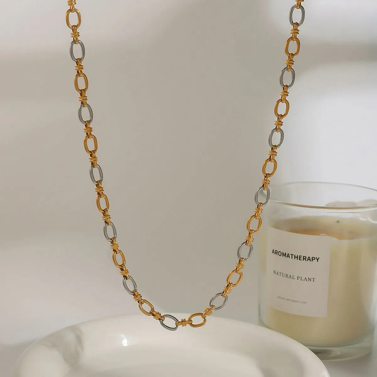 Two-Tone Chain Link Jewelry Set - Velora Luxury Fashion
