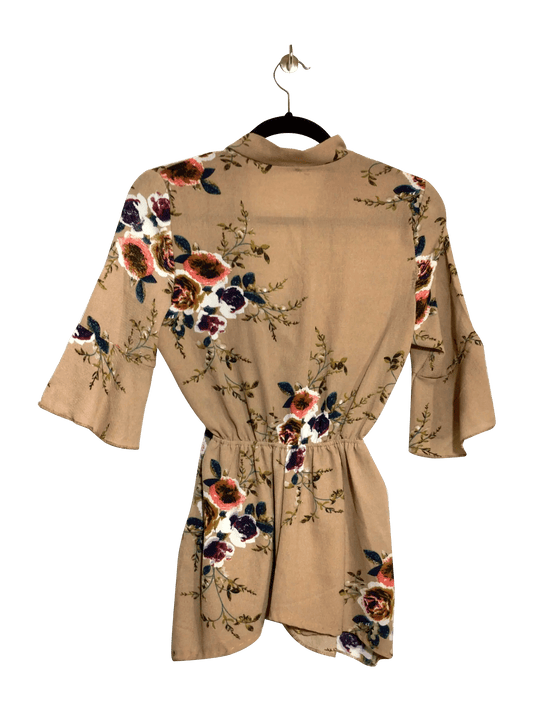 UNBRANDED Regular fit Romper in Brown - S - Velora