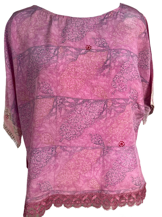 PRC6685 Avatar Pure Silk Side Slit Top - Velora