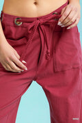 Umgee Drawstring Wide Leg Casual Pants - Velora Luxury Fashion