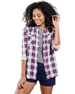 United By Blue Womens Stargrass Organic Cotton Plaid Shirts - Velora Luxury Fashion