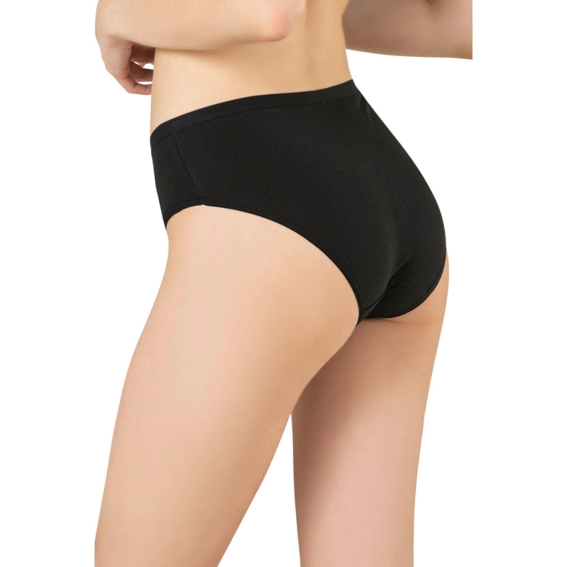 Women’s Cotton Brief Panties – 3-Pack Full-Coverage Underwear, Soft Stretch & Breathable Comfort (Black, Skin, White) - Velora