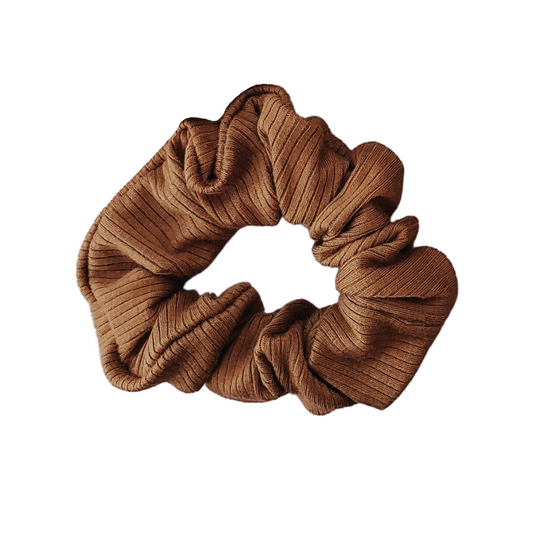 Ribbed Modal Scrunchie | Caramel - Velora