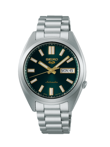 SEIKO 5 Sports SNXS Vintage Gold Collection in Green Tie | SRPL57K1