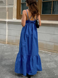 V-Neck Tiered Maxi Cami Dress - Velora Luxury Fashion