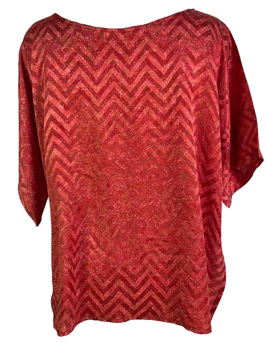 PRC6490 Avatar Pure Silk Side Slit Top - Velora