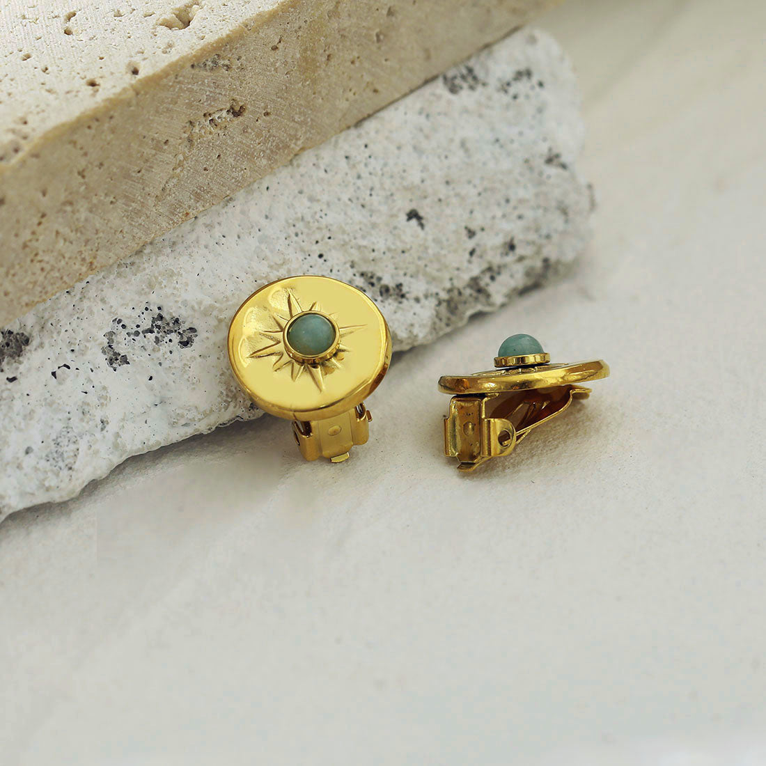 VICTORIA Clip-On Stud Earrings (Piercing Not Required) - Velora Luxury Fashion