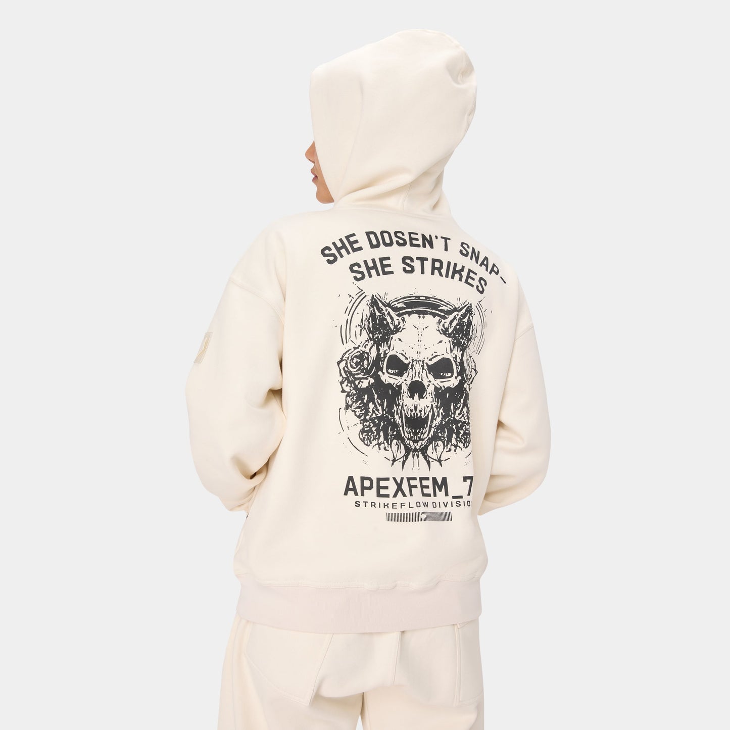 VOLTFEM_77 HOODIE — TACTICAL BIEGE - Velora Luxury Fashion