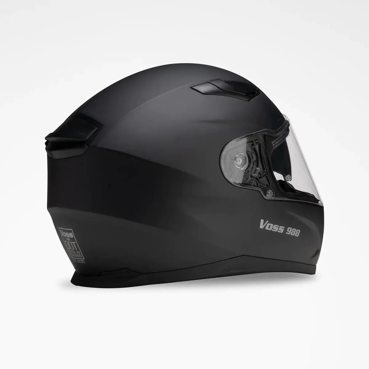 VOSS 988 MOTO-1 Matte Black Helmet Boutique of Leathers/Open Road