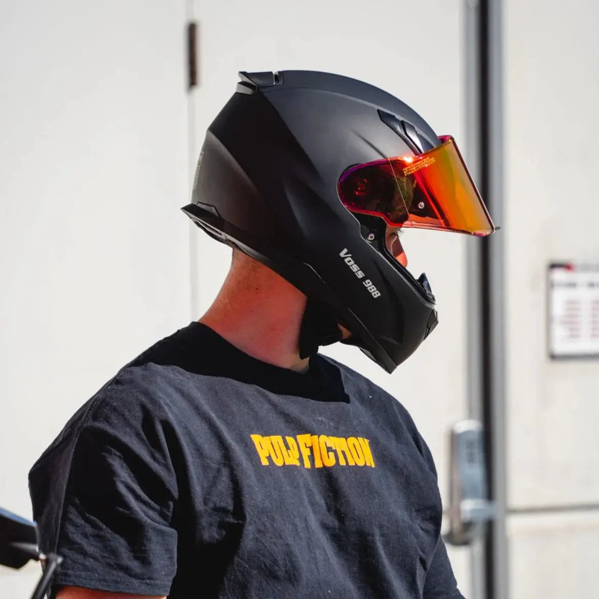 VOSS 988 MOTO-1 Matte Black Helmet - Velora Luxury Fashion