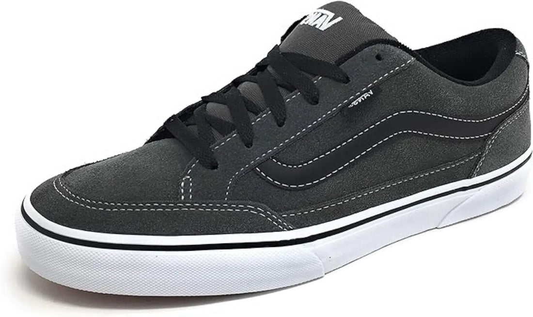 Vans Mens Classic with a Touch Brand Style Charcoal White Black 13 - Velora Luxury Fashion