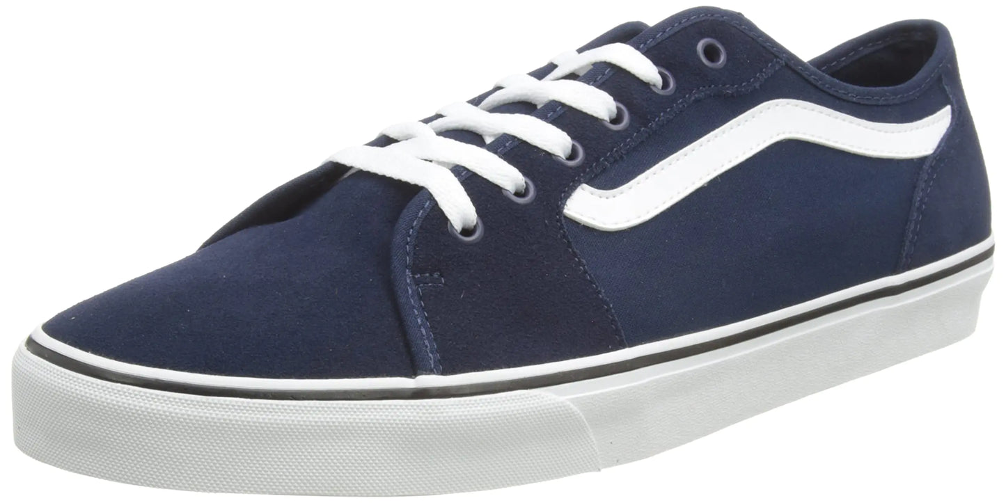 Vans Mens Filmore Decon Sneaker Suede Canvas Dress Blues White 8 - Velora Luxury Fashion