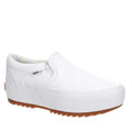 Vans Unisex Asher Platform Sneaker - Slip On Style - Canvas White 8 - Velora Luxury Fashion
