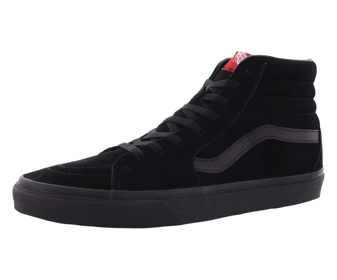 Vans Unisex Hi-Top Trainers Black Plain 46 EU Black Plain 10 - Velora Luxury Fashion