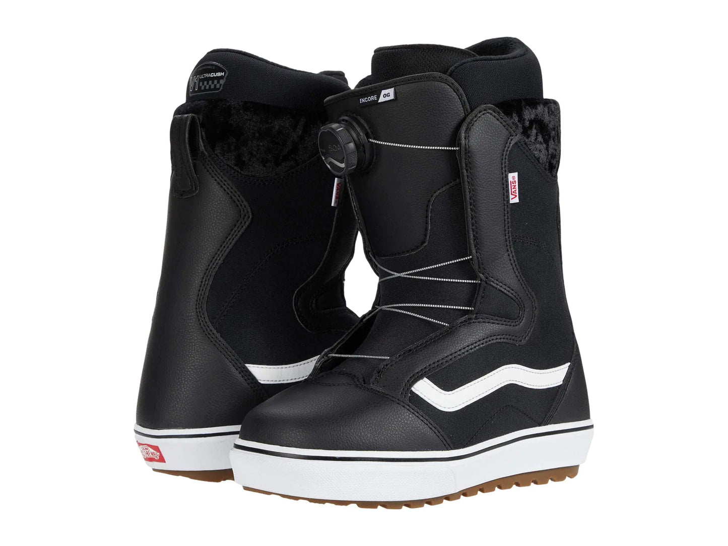 Vans Womens Encore OG Snowboard Boots (Black/White 6) - Velora Luxury Fashion