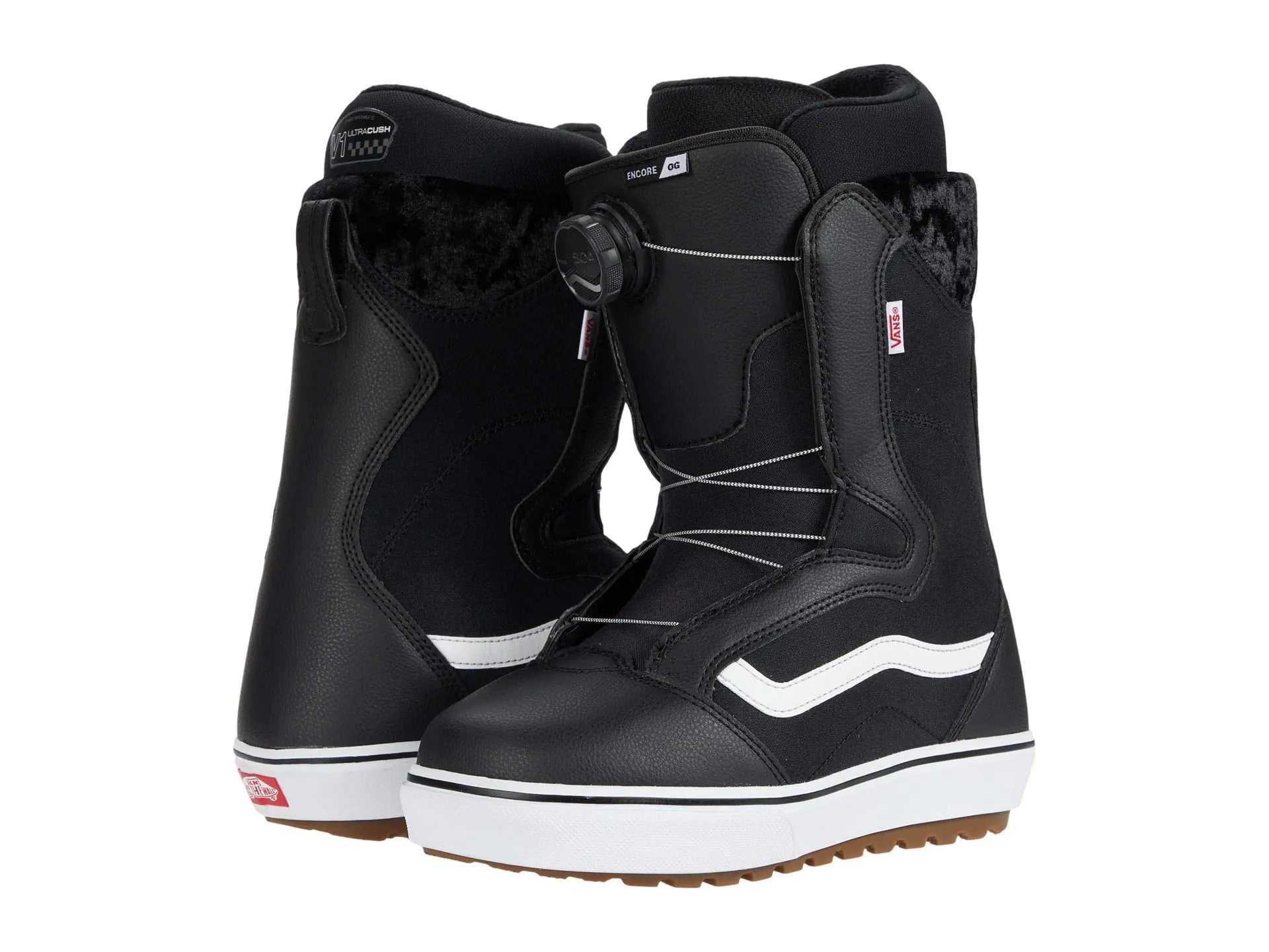 Vans Womens Encore OG Snowboard Boots (Black/White 6) - Velora Luxury Fashion