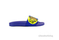 Versace Gomma St. Medusa Smile Lapis Lazuli Lime Pool Slides - Velora Luxury Fashion