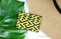 Versace La Greca Pineapple Signature Coated Canvas Card Case - Velora Luxury Fashion