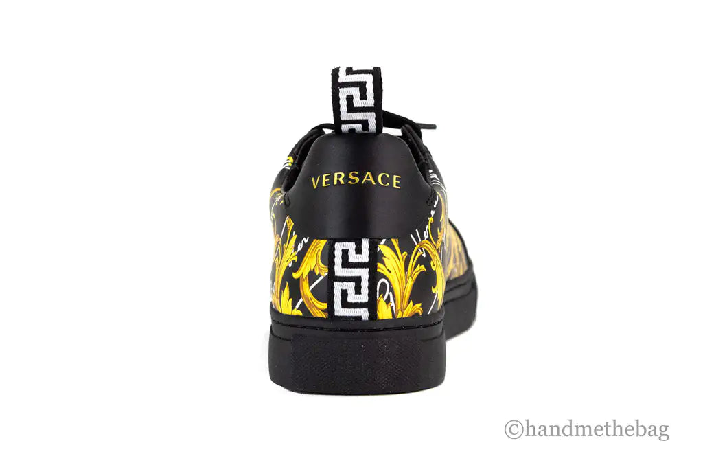 Versace Low Top Leather Vitello St. Barocco Sneakers - Velora Luxury Fashion