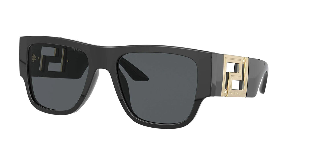 Versace Man Sunglasses Black Frame Dark Grey Lenses 57MM - Velora Luxury Fashion