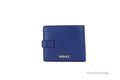 Versace Navy Blue Compact Leather Medusa Snap Bifold Wallet - Velora Luxury Fashion
