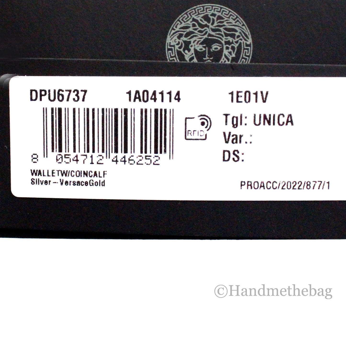 Versace Silver La Medusa Leather Bifold Wallet - Velora Luxury Fashion