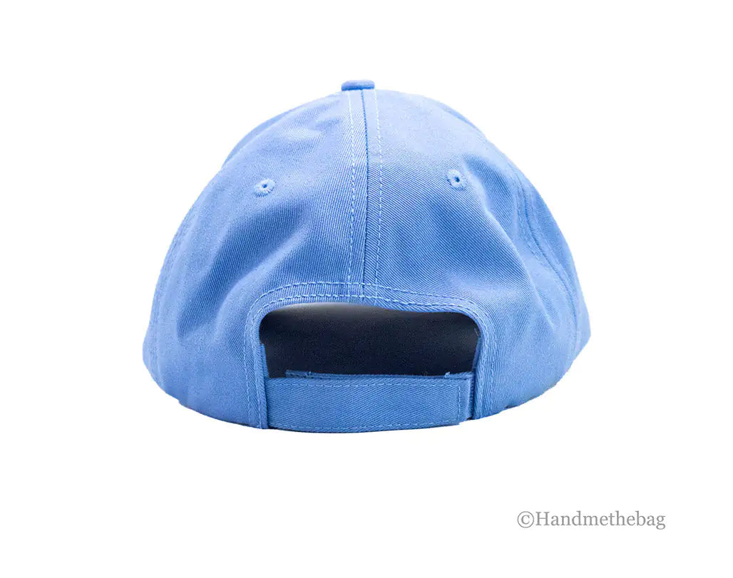 Versace Sky Blue Cotton Embroidered Logo Adjustable Baseball Hat - Velora Luxury Fashion