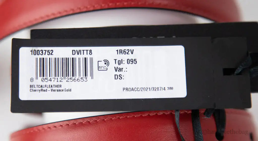 Versace Slim Red Leather Double Medusa Pendant Adjustable Belt - Velora Luxury Fashion