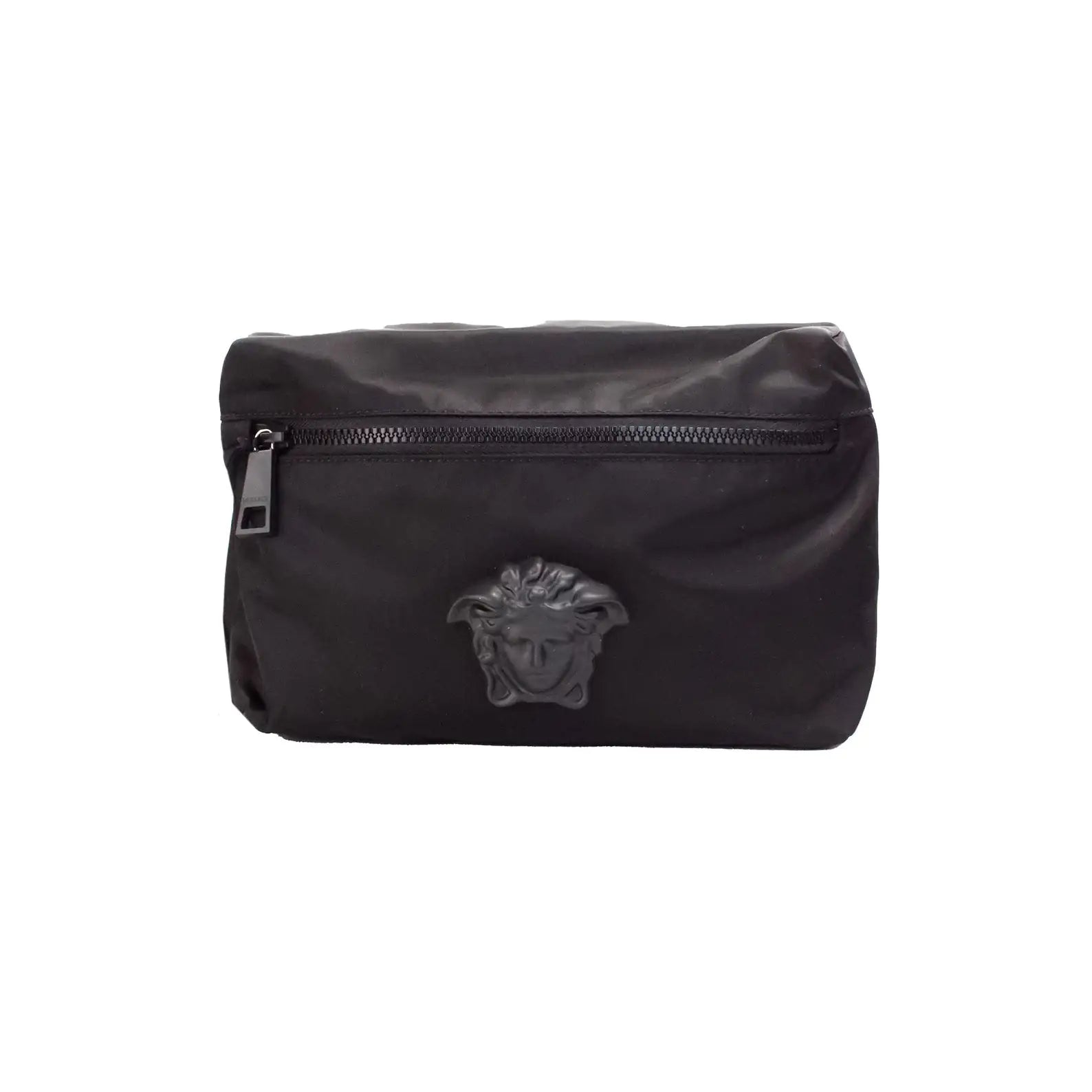 Versace Small Black Nylon Matte Medusa Belt Bag - Velora Luxury Fashion