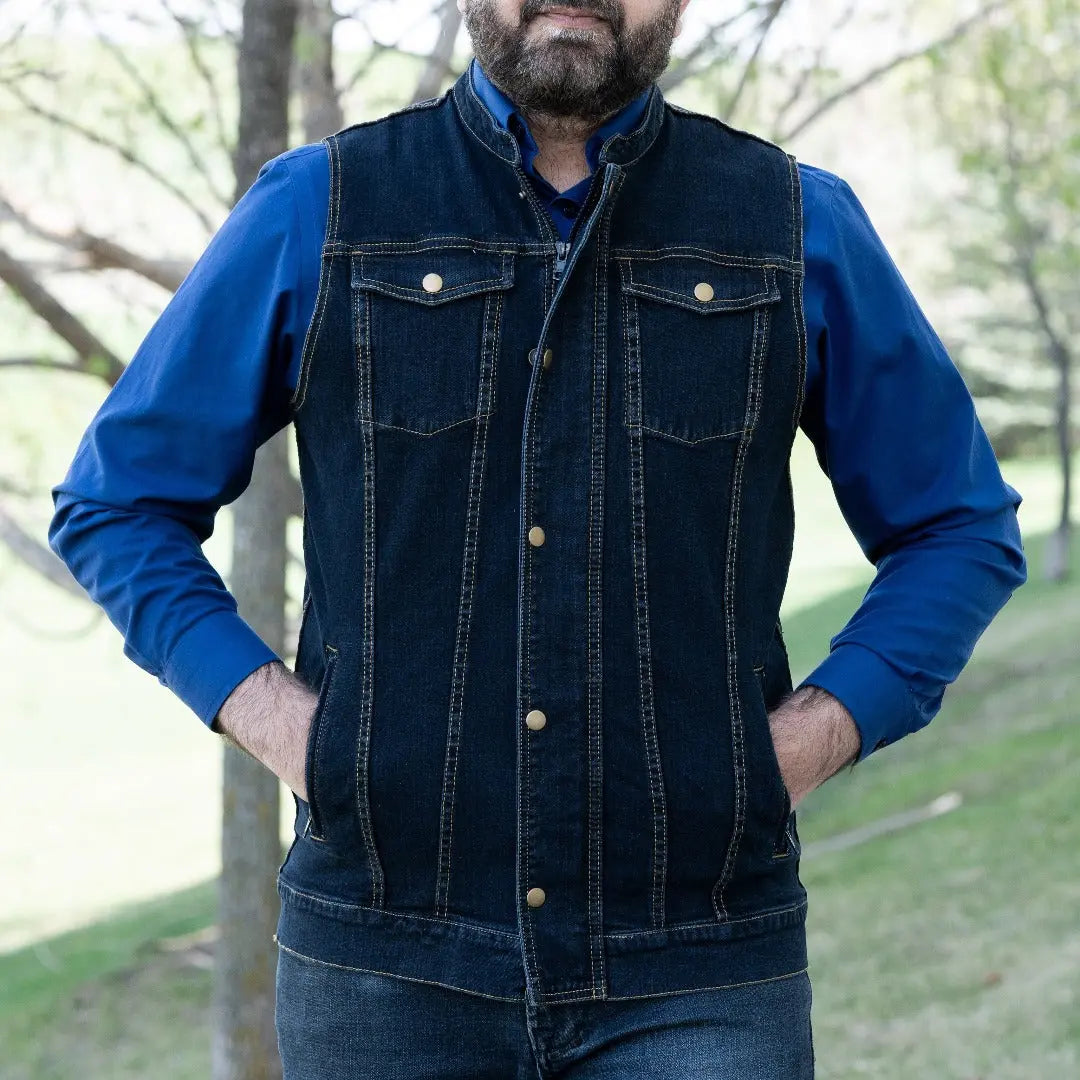 Versatile Denim Vest with Hoodie - Velora Luxury Fashion