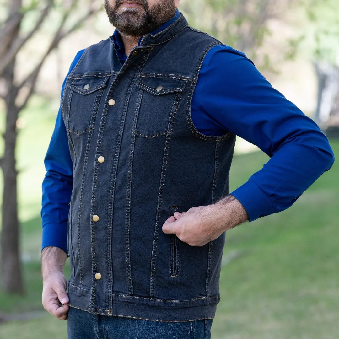 Versatile Denim Vest with Hoodie - Velora Luxury Fashion
