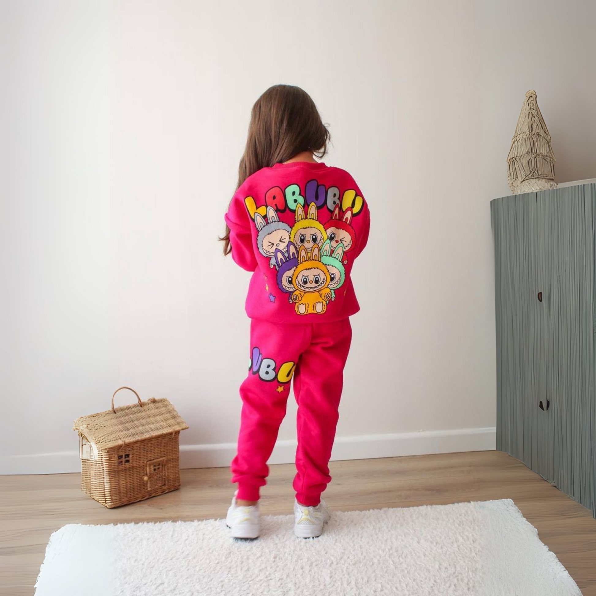 Vibrant La-Bu-Bu Girls Joggers Set - Velora Luxury Fashion