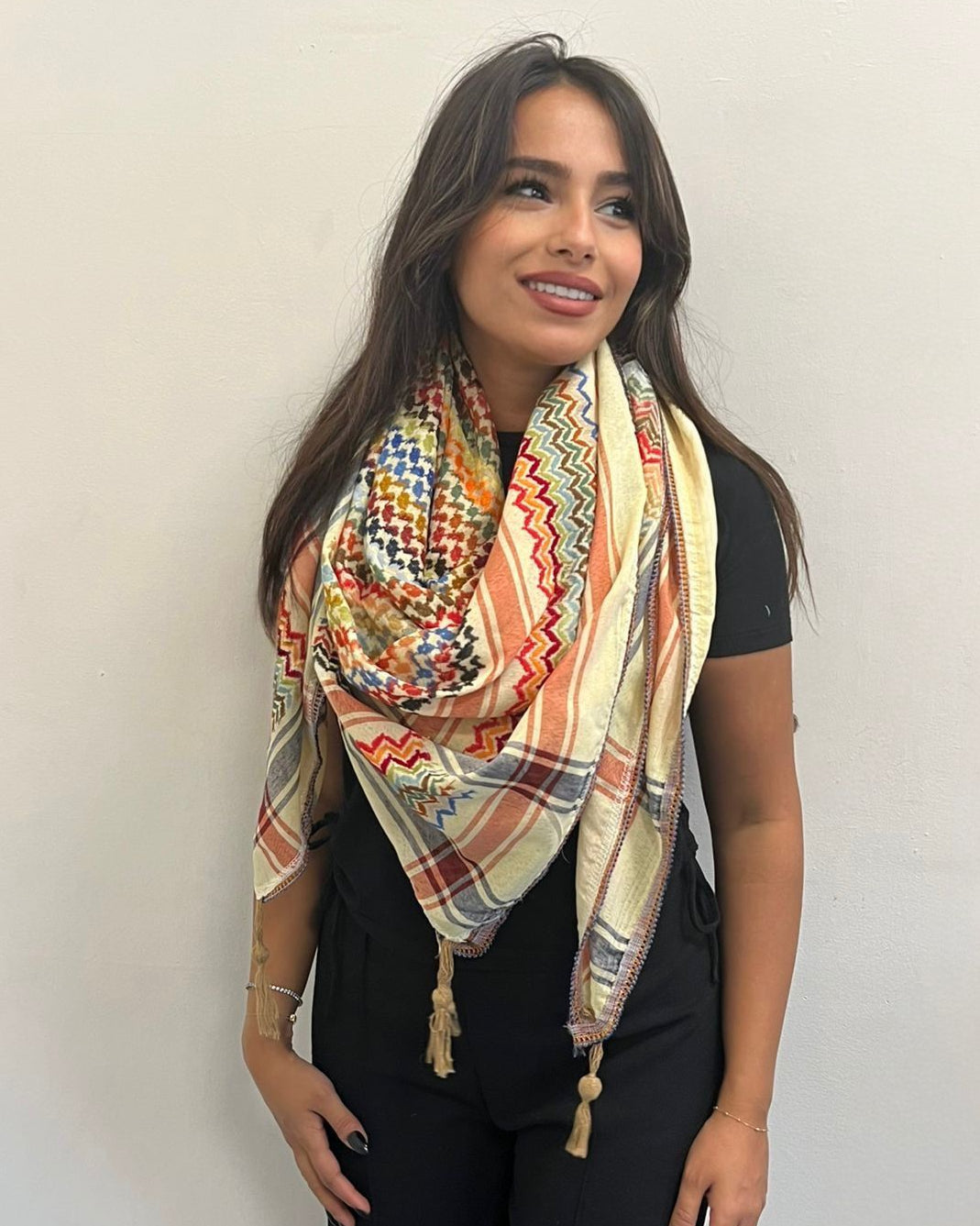 Vibrant Sandy Yellow Kufiya (Keffiyeh) | Made in Jordan - Velora Luxury Fashion