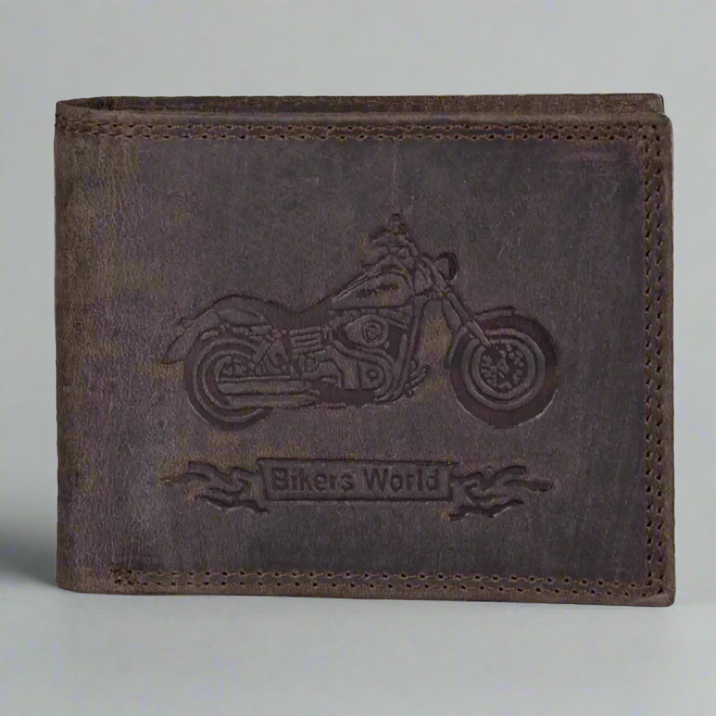 Viceroy Men's Bike Embossed Leather Wallet - Velora Luxury Fashion