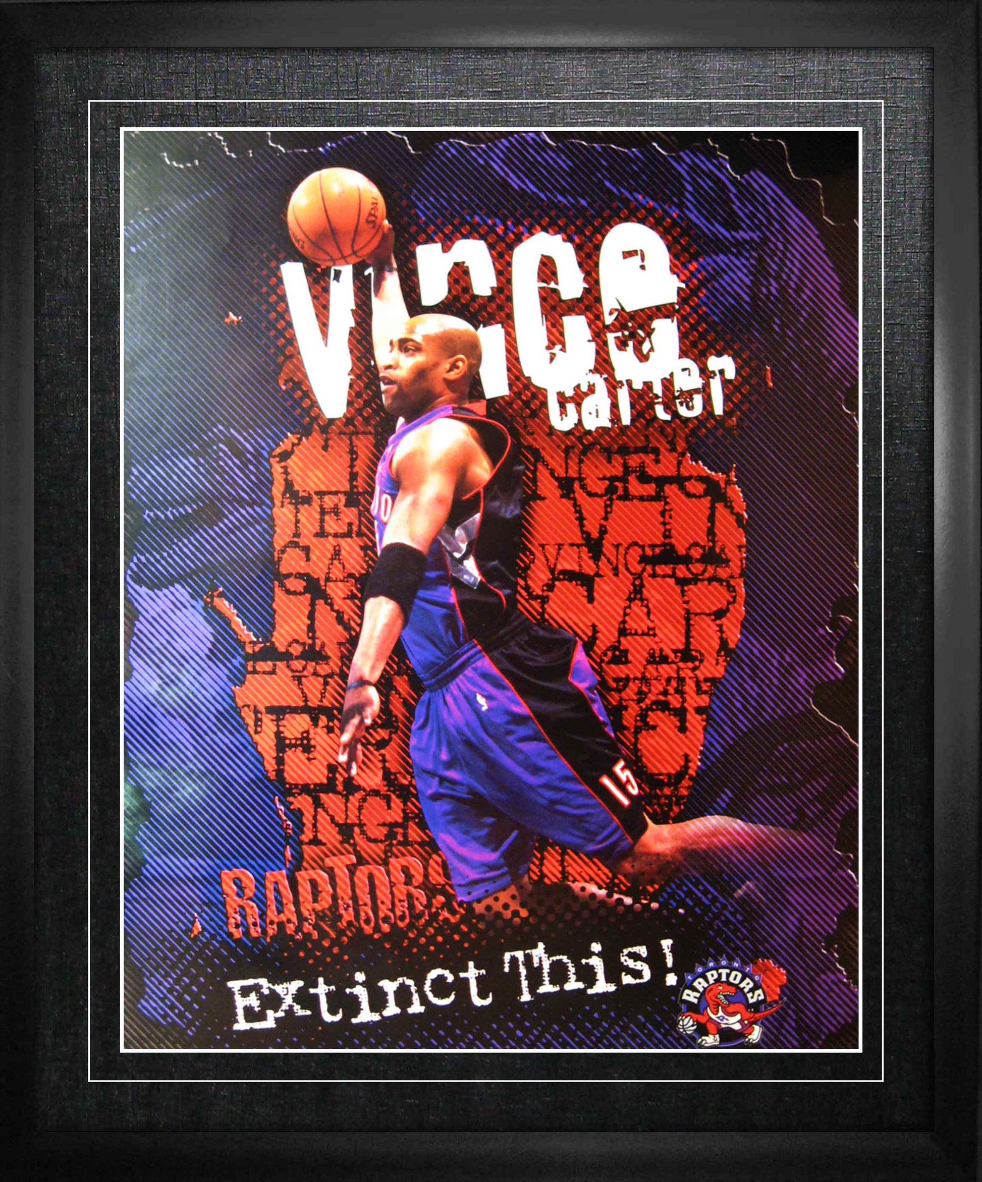 Vince Carter Toronto Raptors Framed 16x20 Extinct This Print - Velora Luxury Fashion