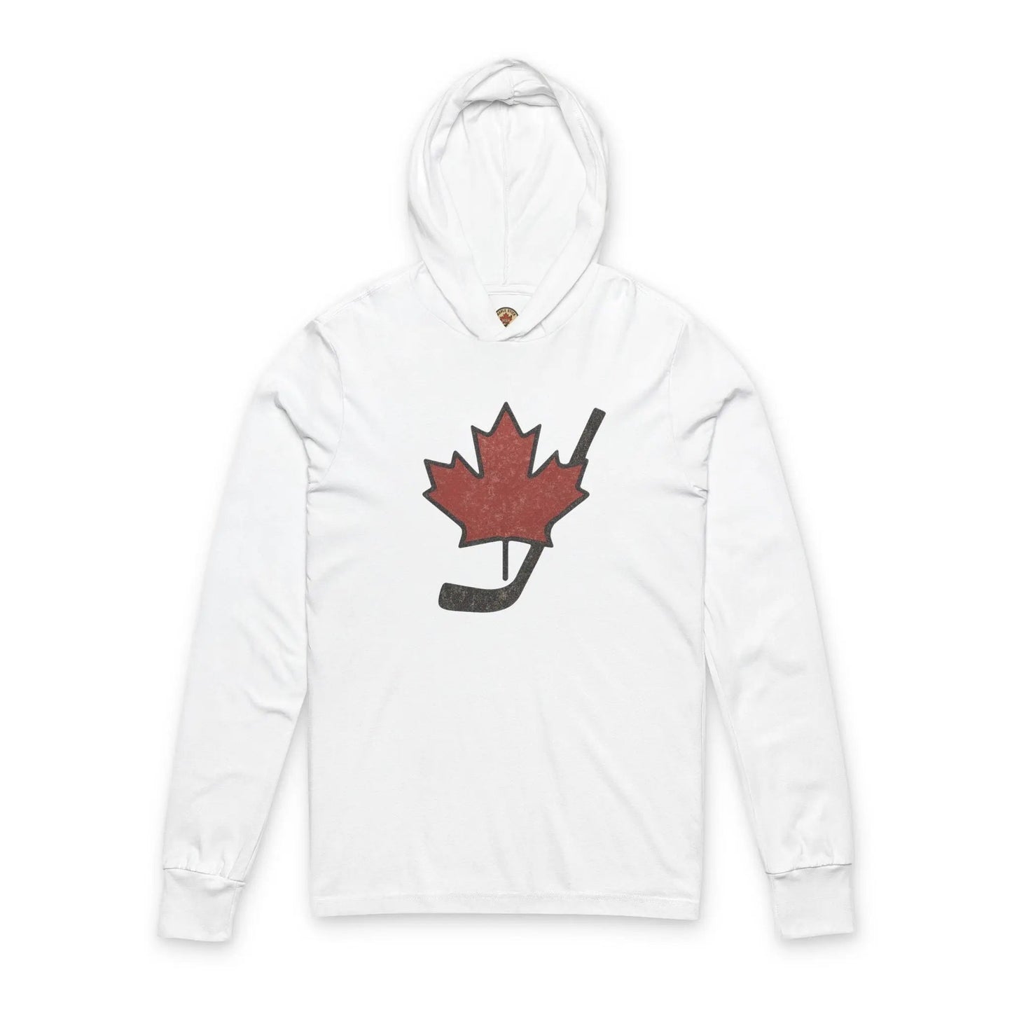 Vintage Maple Leaf Hockey Stick Hoodie - Canadian Hockey Pride - Maple Stick Hockey Co. - True Fan - Velora Luxury Fashion
