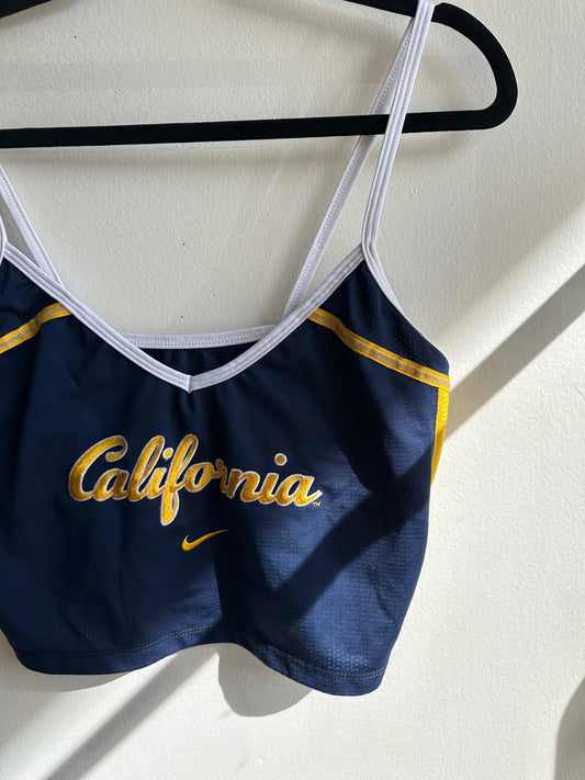 Vintage Nike California Berkeley Basketball Team Cropped Tank Top | Size Medium - Velora Luxury Fashion