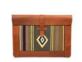 Vintage bohemian Leather Mac Book Sleeve - Caramel Brown - Velora Luxury Fashion