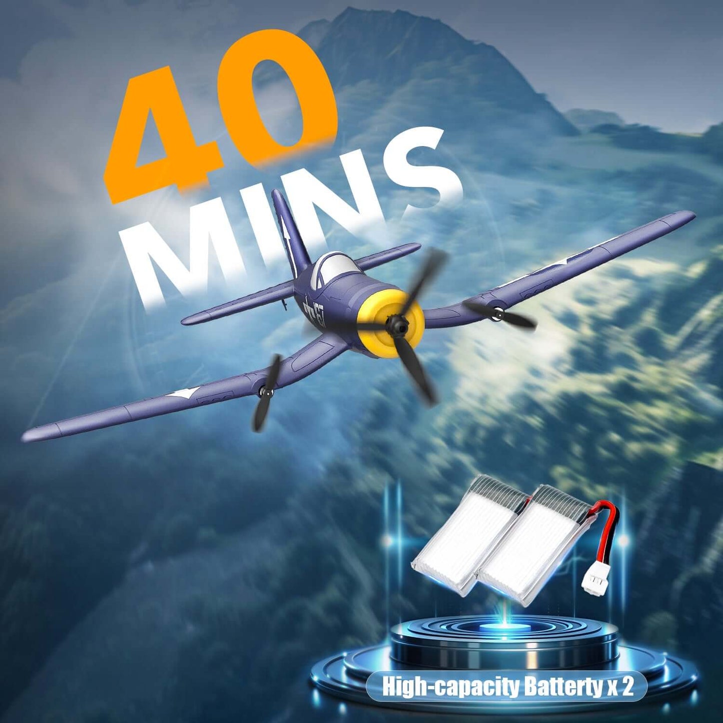 Volantex RC F4U Corsair 3CH RTF EPP Plane w/ Gyro 2.4GHz for Kids & Beginners - Velora Luxury Fashion