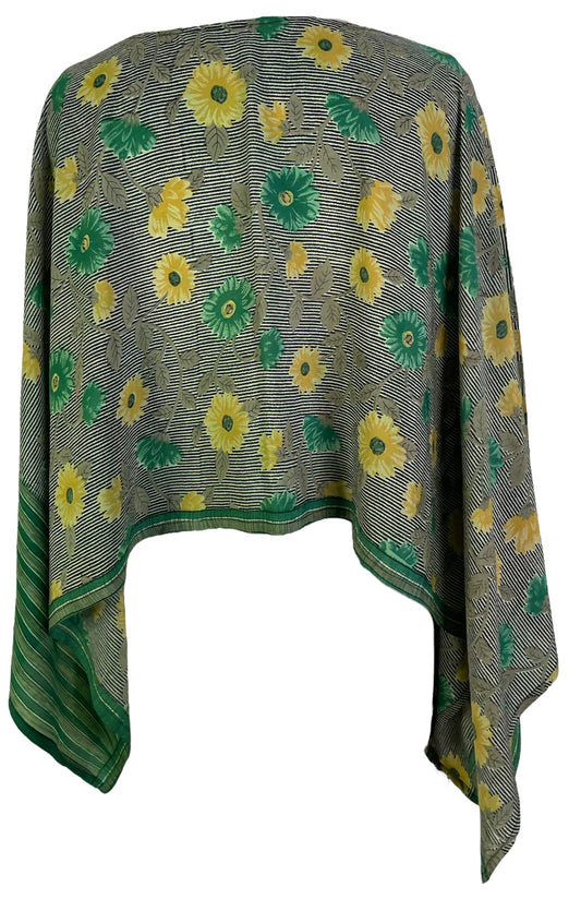 PRC6474 Avatar Pure Silk Capelet Poncho - Velora