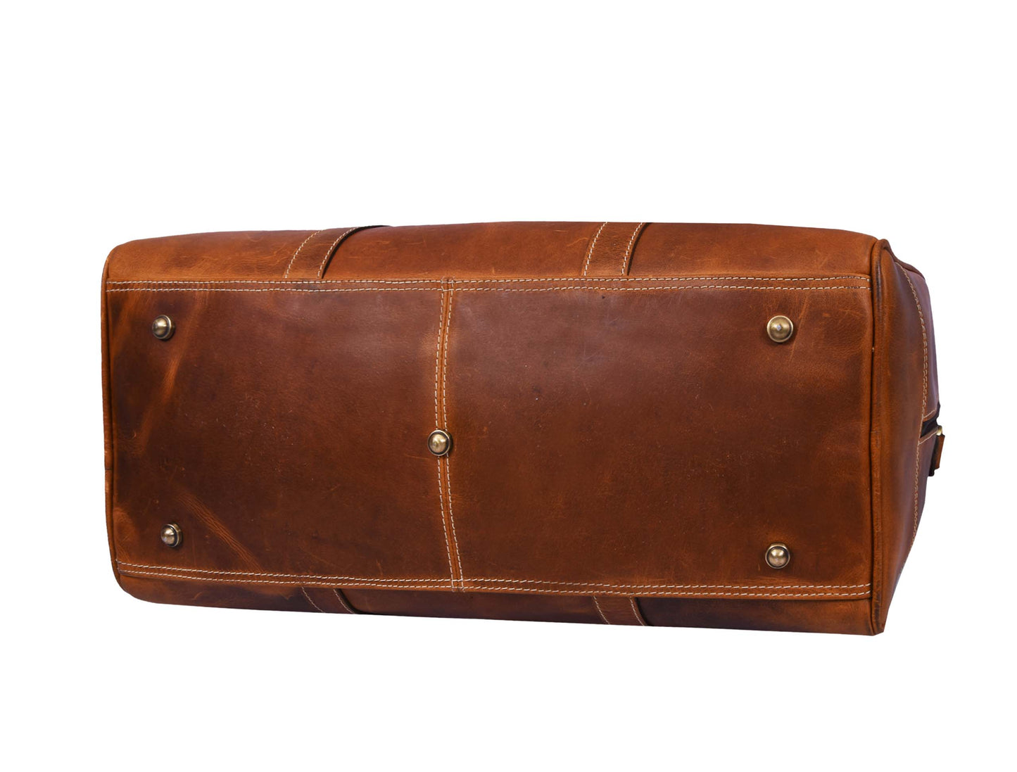 Walton Leather Travel Bag -  Caramel Brown - Velora Luxury Fashion